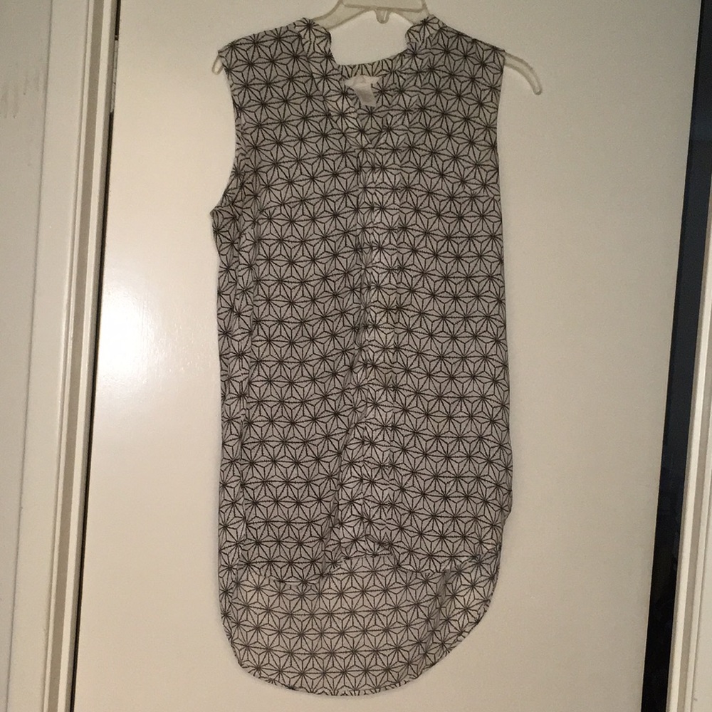 H&M high low cream tank